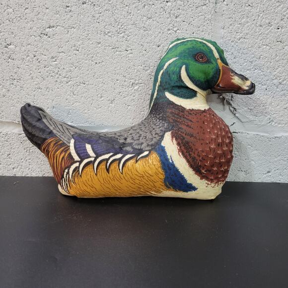 Vintage Ducks Fabric Pillows Figures Decorations Lot of 3 Handmade - Picture 13 of 16